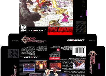 CHRONO TRIGGER USA CAJA PLANTILLA BOX SUPER NINTENDO RETRO