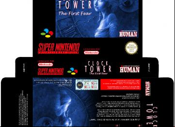 CLOCK TOWER SNES CUSTOM PAL ESPAÑA CAJA PLANTILLA BOX RETRO