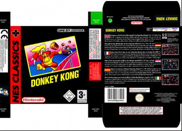 DONKEY KONG CLASSIC GAME BOY ADVANCE CAJA REPRO RETRO BOX PORTRAIT NINTENDO OFICIAL BOX