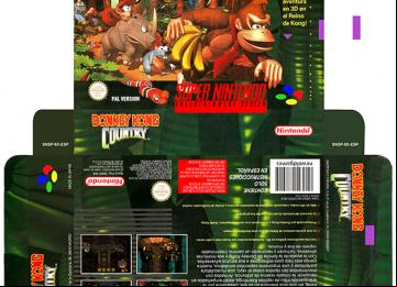 DONKEY KONG COUNTRY 1 caja box retro repro portrait snes super nintendo pal españa