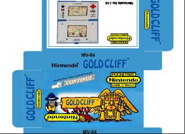 GOLDCLIFF MV-64 game watch caja plantilla box