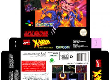 X-MEN MUTANT APOCALYPSE SNES PAL CAJA PLANTILLA RETRO